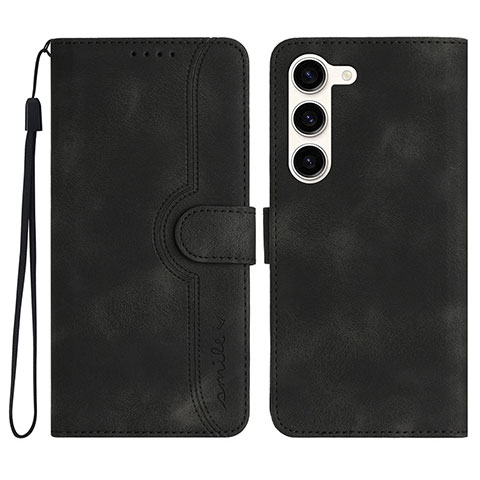 Coque Portefeuille Livre Cuir Etui Clapet YX2 pour Samsung Galaxy S22 Plus 5G Noir