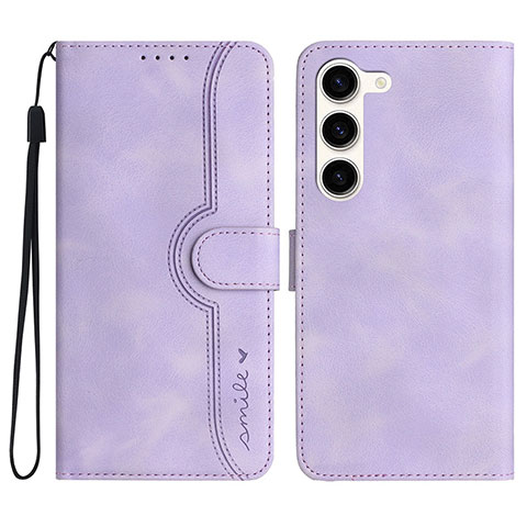 Coque Portefeuille Livre Cuir Etui Clapet YX2 pour Samsung Galaxy S24 Plus 5G Violet