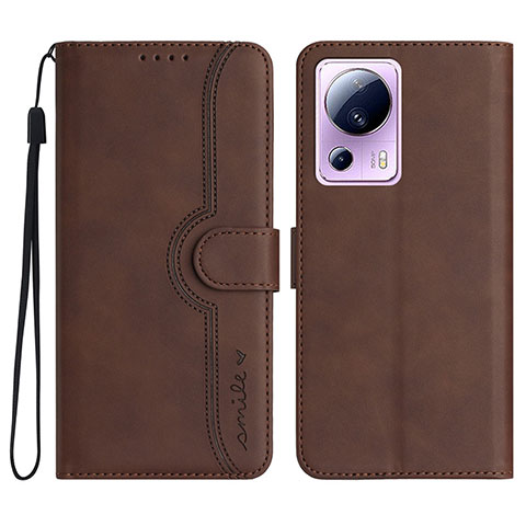 Coque Portefeuille Livre Cuir Etui Clapet YX2 pour Xiaomi Civi 2 5G Marron