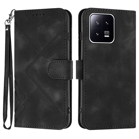 Coque Portefeuille Livre Cuir Etui Clapet YX2 pour Xiaomi Mi 13 5G Noir