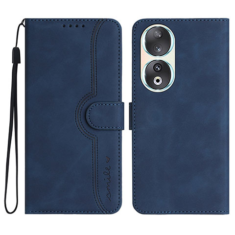 Coque Portefeuille Livre Cuir Etui Clapet YX3 pour Huawei Honor 90 5G Bleu