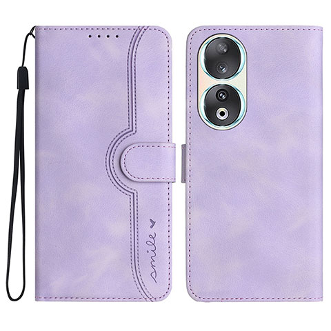 Coque Portefeuille Livre Cuir Etui Clapet YX3 pour Huawei Honor 90 5G Violet