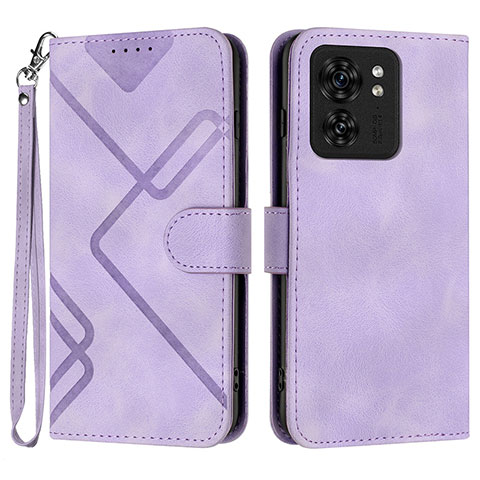 Coque Portefeuille Livre Cuir Etui Clapet YX3 pour Motorola Moto Edge (2023) 5G Violet