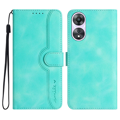 Coque Portefeuille Livre Cuir Etui Clapet YX3 pour Oppo A18 Vert