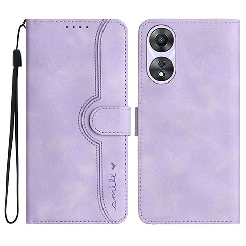 Coque Portefeuille Livre Cuir Etui Clapet YX3 pour Oppo A38 Violet