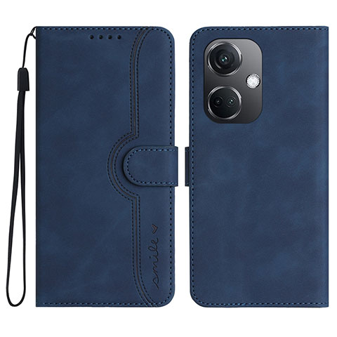 Coque Portefeuille Livre Cuir Etui Clapet YX3 pour Oppo K11 5G Bleu