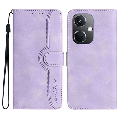 Coque Portefeuille Livre Cuir Etui Clapet YX3 pour Oppo K11 5G Violet