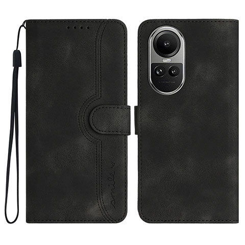 Coque Portefeuille Livre Cuir Etui Clapet YX3 pour Oppo Reno10 5G Noir