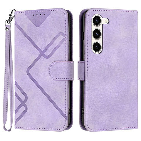 Coque Portefeuille Livre Cuir Etui Clapet YX3 pour Samsung Galaxy S24 5G Violet