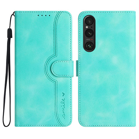 Coque Portefeuille Livre Cuir Etui Clapet YX3 pour Sony Xperia 1 V Vert