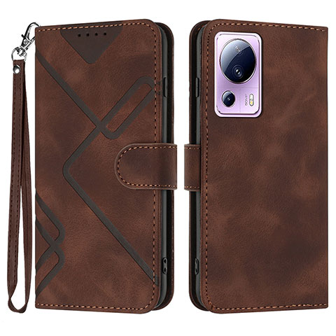 Coque Portefeuille Livre Cuir Etui Clapet YX3 pour Xiaomi Civi 2 5G Marron