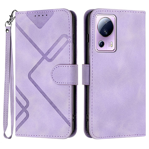 Coque Portefeuille Livre Cuir Etui Clapet YX3 pour Xiaomi Civi 2 5G Violet