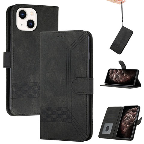 Coque Portefeuille Livre Cuir Etui Clapet YX4 pour Apple iPhone 13 Noir