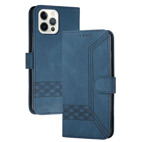 Coque Portefeuille Livre Cuir Etui Clapet YX4 pour Apple iPhone 13 Pro Bleu