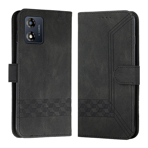 Coque Portefeuille Livre Cuir Etui Clapet YX4 pour Motorola Moto E13 Noir