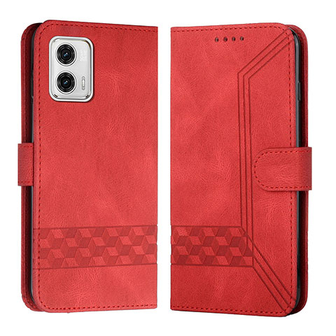 Coque Portefeuille Livre Cuir Etui Clapet YX4 pour Motorola Moto G 5G (2023) Rouge