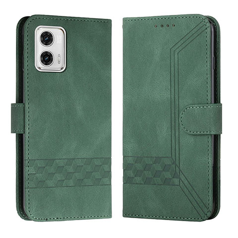 Coque Portefeuille Livre Cuir Etui Clapet YX4 pour Motorola Moto G53j 5G Vert