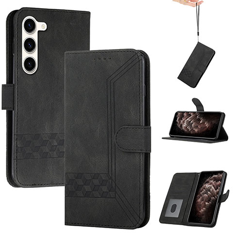 Coque Portefeuille Livre Cuir Etui Clapet YX4 pour Samsung Galaxy S22 5G Noir