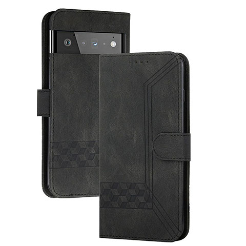 Coque Portefeuille Livre Cuir Etui Clapet YX5 pour Google Pixel 6 Pro 5G Noir