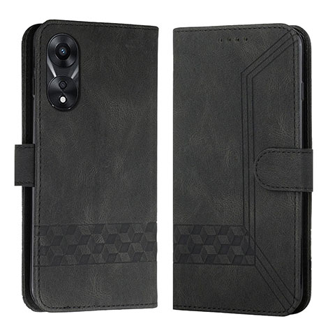 Coque Portefeuille Livre Cuir Etui Clapet YX5 pour Oppo A18 Noir