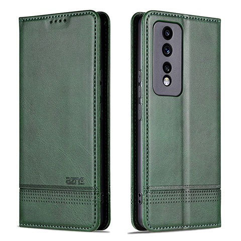 Coque Portefeuille Livre Cuir Etui Clapet YZ1 pour Huawei Honor 80 GT 5G Vert