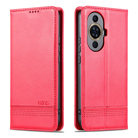 Coque Portefeuille Livre Cuir Etui Clapet YZ1 pour Huawei Nova 11 Ultra Rose Rouge