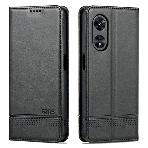 Coque Portefeuille Livre Cuir Etui Clapet YZ1 pour Oppo A58 5G Noir