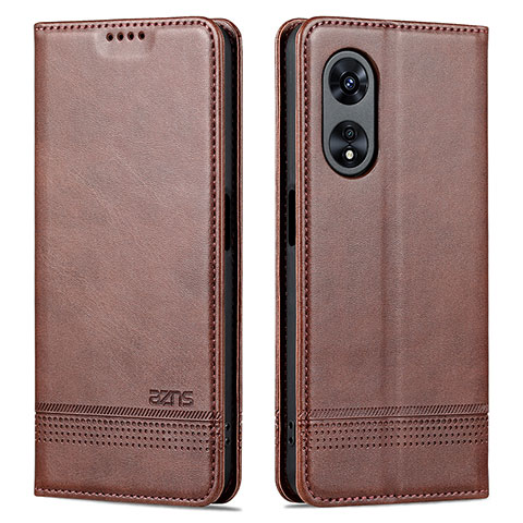 Coque Portefeuille Livre Cuir Etui Clapet YZ1 pour Oppo A78 5G Marron