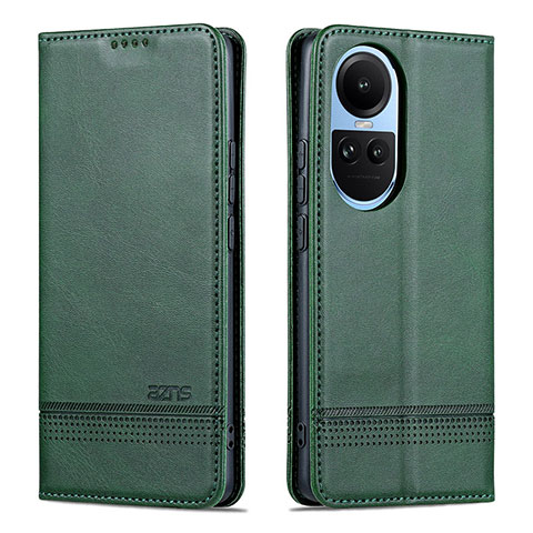 Coque Portefeuille Livre Cuir Etui Clapet YZ1 pour Oppo Reno10 Pro 5G Vert