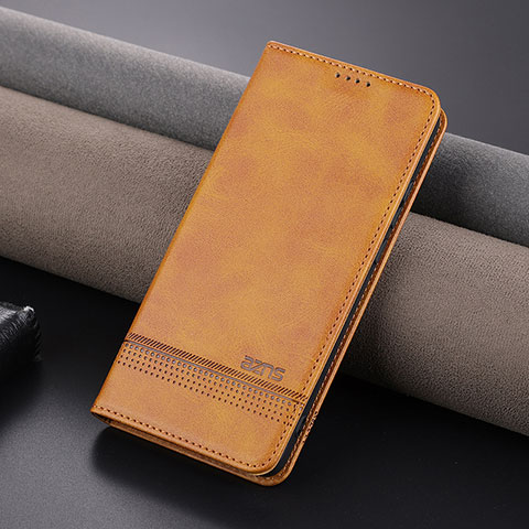 Coque Portefeuille Livre Cuir Etui Clapet YZ2 pour Oppo Reno10 Pro 5G Brun Clair