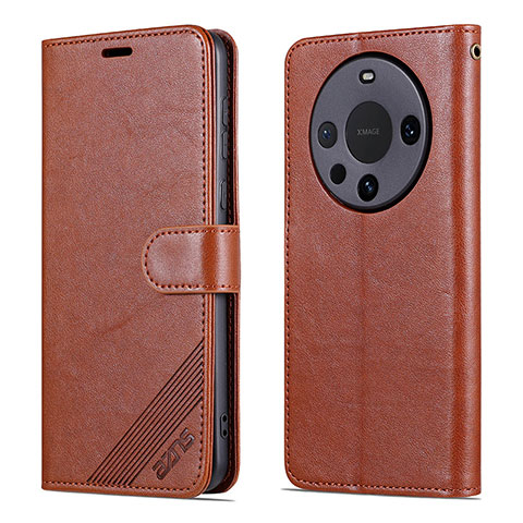 Coque Portefeuille Livre Cuir Etui Clapet YZ3 pour Huawei Mate 60 Marron