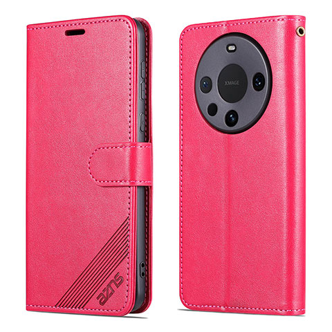 Coque Portefeuille Livre Cuir Etui Clapet YZ3 pour Huawei Mate 60 Rose Rouge