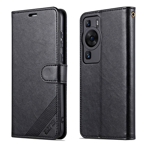 Coque Portefeuille Livre Cuir Etui Clapet YZ3 pour Huawei P60 Pro Noir