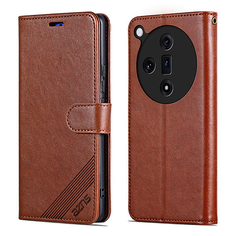 Coque Portefeuille Livre Cuir Etui Clapet YZ3 pour Oppo Find X7 5G Marron