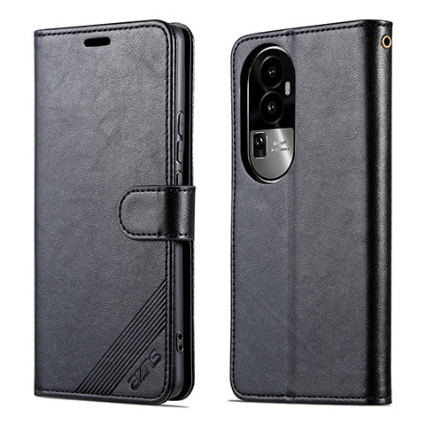 Coque Portefeuille Livre Cuir Etui Clapet YZ3 pour Oppo Reno10 Pro+ Plus 5G Noir