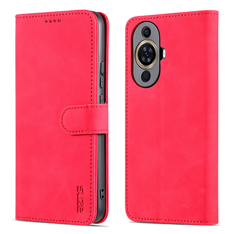 Coque Portefeuille Livre Cuir Etui Clapet YZ5 pour Huawei Nova 11 Rose Rouge