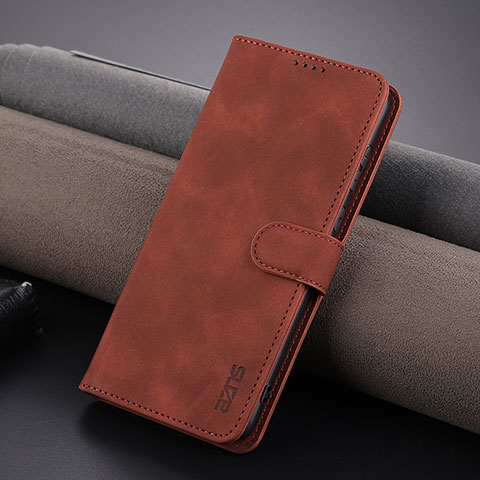 Coque Portefeuille Livre Cuir Etui Clapet YZ5 pour Huawei P60 Marron