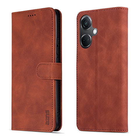 Coque Portefeuille Livre Cuir Etui Clapet YZ5 pour OnePlus Nord CE 3 5G Marron