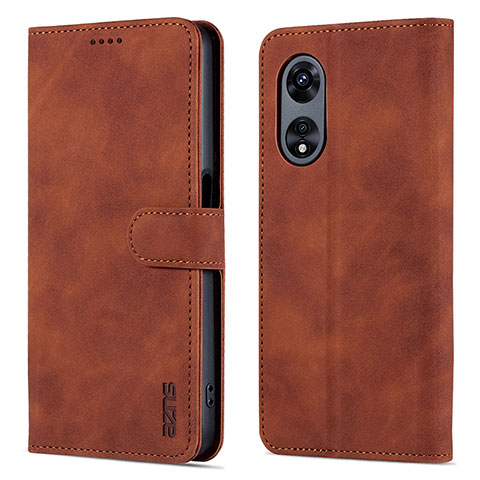 Coque Portefeuille Livre Cuir Etui Clapet YZ5 pour Oppo A58 5G Marron