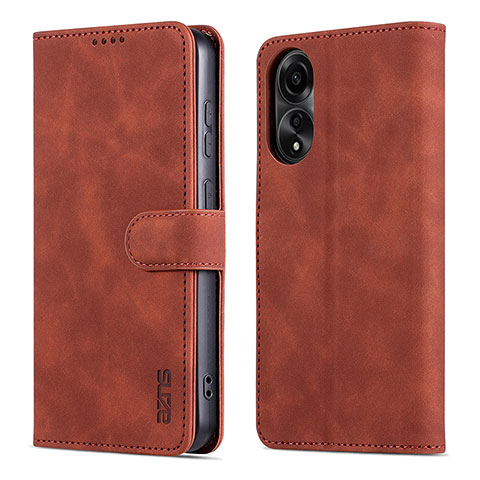 Coque Portefeuille Livre Cuir Etui Clapet YZ5 pour Oppo A78 4G Marron