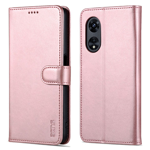 Coque Portefeuille Livre Cuir Etui Clapet YZ5 pour Oppo A78 5G Or Rose