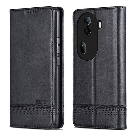 Coque Portefeuille Livre Cuir Etui Clapet YZ5 pour Oppo Reno11 Pro 5G Noir