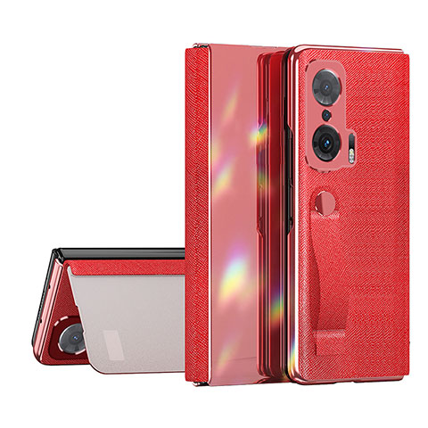 Coque Portefeuille Livre Cuir Etui Clapet ZL1 pour Huawei Honor Magic V 5G Rouge