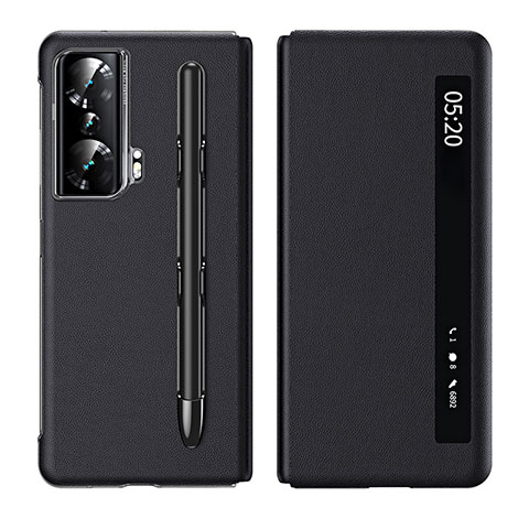 Coque Portefeuille Livre Cuir Etui Clapet ZL1 pour Huawei Honor Magic Vs 5G Noir