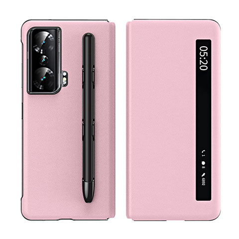 Coque Portefeuille Livre Cuir Etui Clapet ZL1 pour Huawei Honor Magic Vs 5G Or Rose