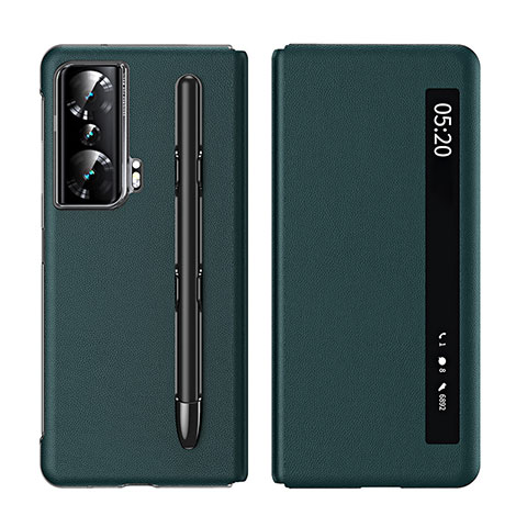 Coque Portefeuille Livre Cuir Etui Clapet ZL1 pour Huawei Honor Magic Vs Ultimate 5G Vert