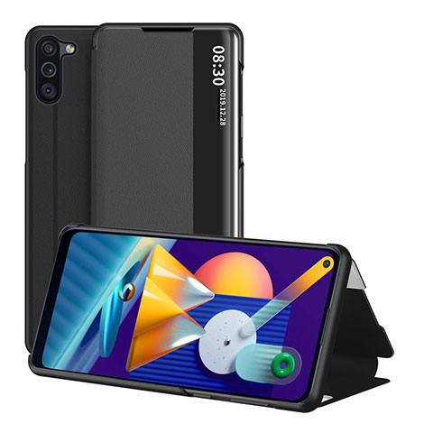 Coque Portefeuille Livre Cuir Etui Clapet ZL1 pour Samsung Galaxy A11 Noir