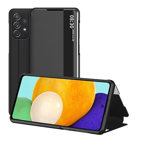 Coque Portefeuille Livre Cuir Etui Clapet ZL1 pour Samsung Galaxy A52 4G Noir