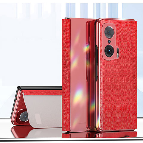 Coque Portefeuille Livre Cuir Etui Clapet ZL2 pour Huawei Honor Magic V 5G Rouge