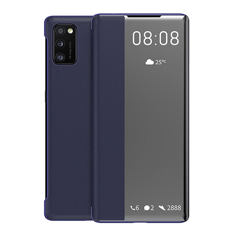 Coque Portefeuille Livre Cuir Etui Clapet ZL2 pour Samsung Galaxy A41 Bleu